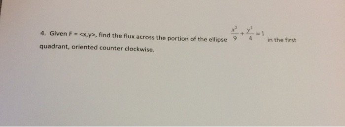 Solved Given F = , find the flux across the portion | Chegg.com