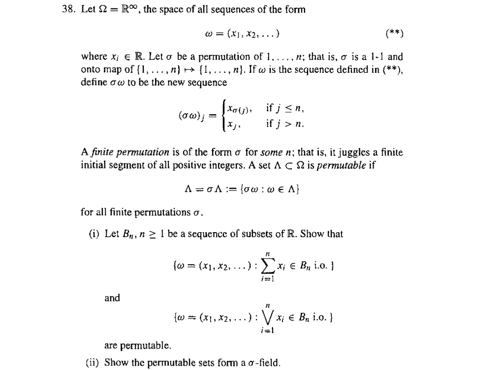 Solved 38 Let S2 R The Space Of All Sequences Of The Chegg Com