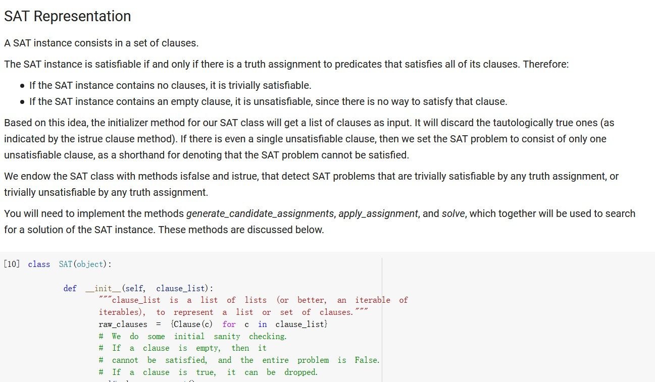 SAT Representation A SAT instance consists in a set | Chegg.com