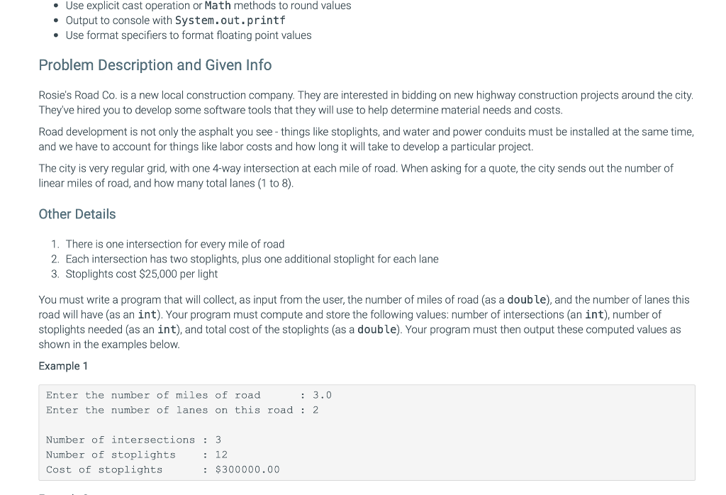 Solved • Use explicit cast operation or Math methods to | Chegg.com