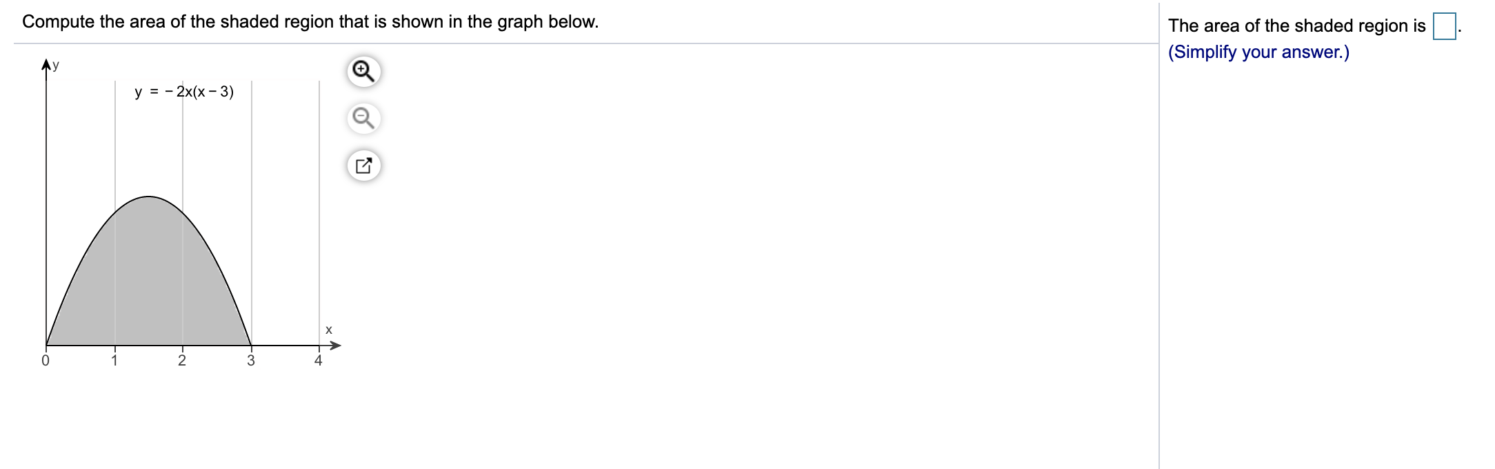 Solved Compute the area of the shaded region that is shown | Chegg.com