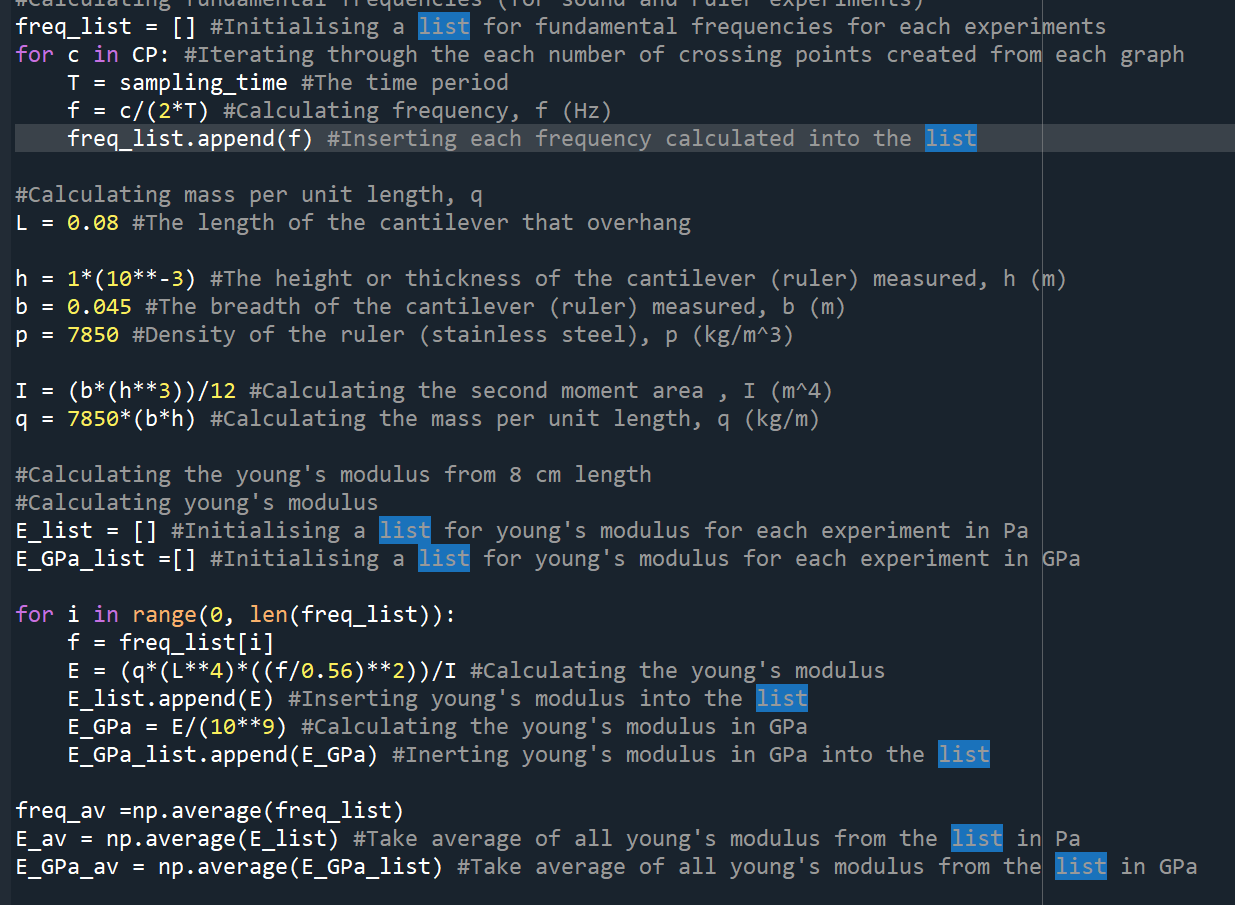 Solved I'm not sure why each young's modulus (E) calculated | Chegg.com