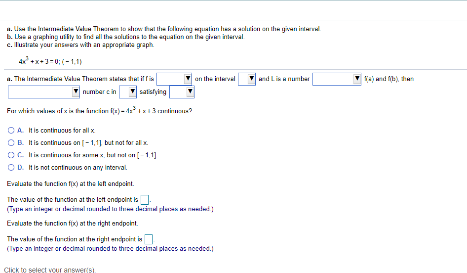 Solved a. Use the Intermediate Value Theorem to show that | Chegg.com