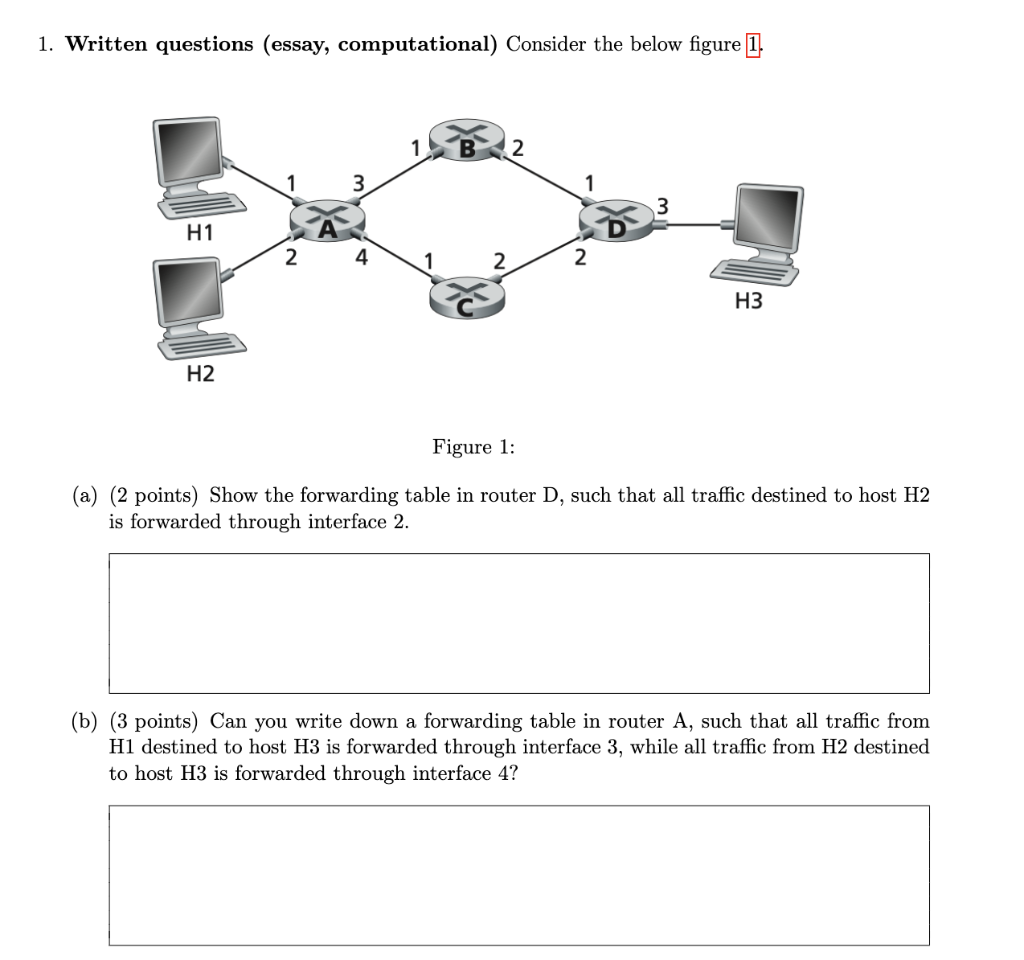 Solved 1. Written Questions (essay, Computational) Consider | Chegg.com