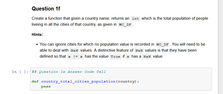 Solved NEED HELP WITH PYTHON CODE/ Can only use Pandas as | Chegg.com