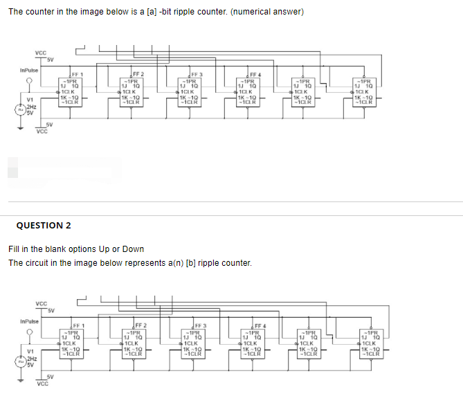 Solved The counter in the image below is a [a] -bit ripple | Chegg.com