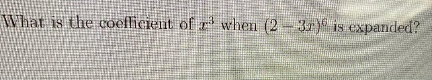 Solved What is the coeflicient of 2 when (2 – 3.c) is | Chegg.com