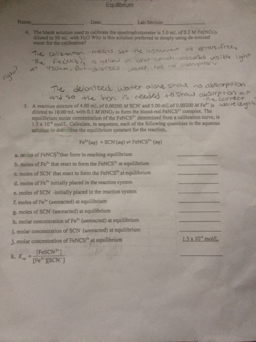 Solved Name. Date Lab Section 4. The blank solution used