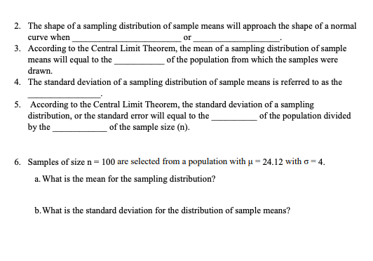 Solved Or 2 The Shape Of A Sampling Distribution Of Sample Chegg Com