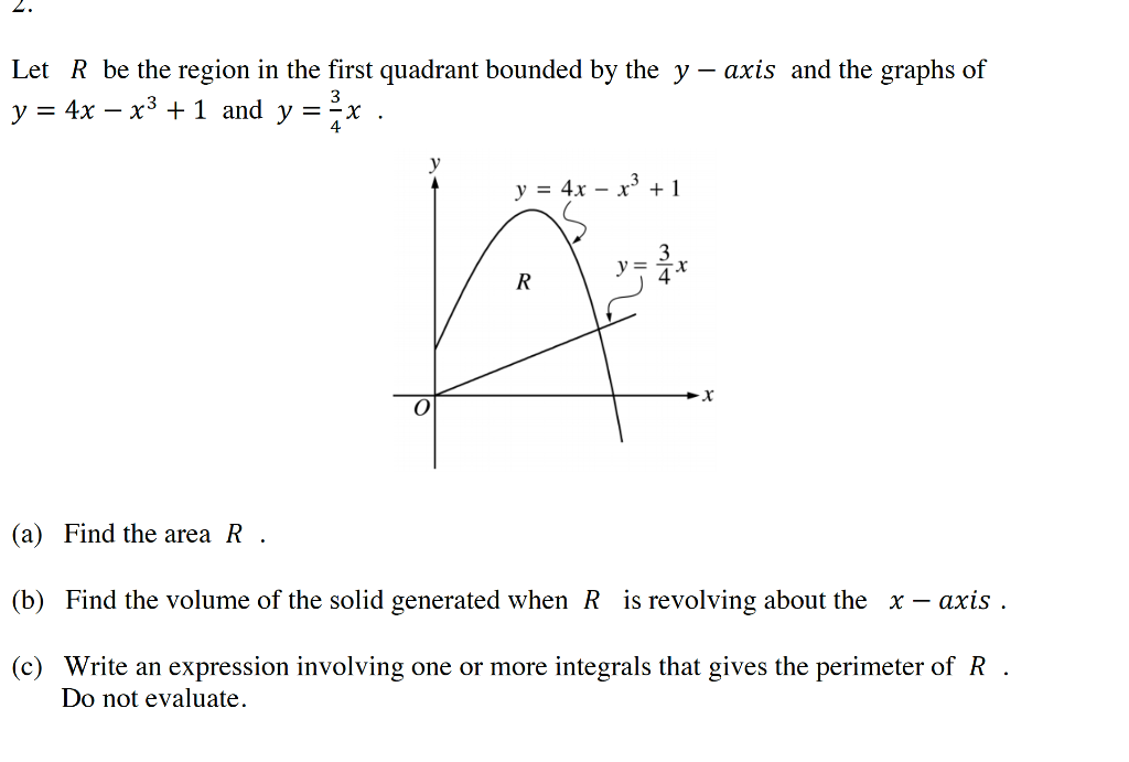 Solved Let R be the region in the first quadrant bounded by 