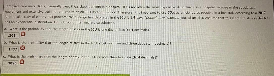 Solved Intensive Care Units (ICUS) Generally Treat The | Chegg.com