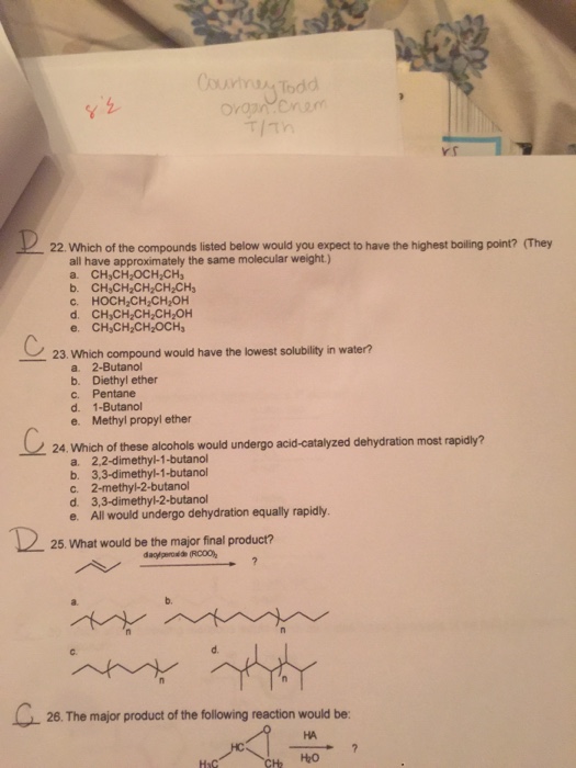 solved-which-of-the-compounds-listed-below-would-you-expect-chegg