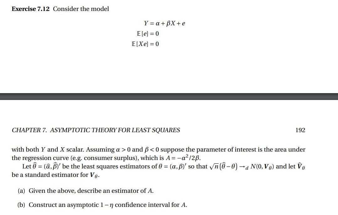 Solved Exercise 7.12 Consider the model | Chegg.com