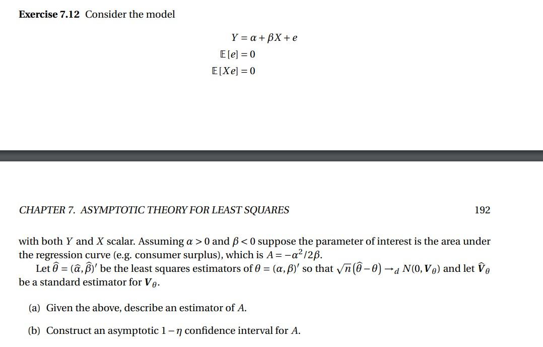 Solved Exercise 7.12 Consider The Model | Chegg.com