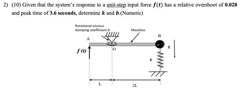 Solved 2) (10) Given that the system's response to a | Chegg.com