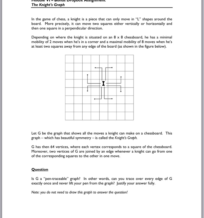 Solved In the game of chess, a knight is a piece that can | Chegg.com