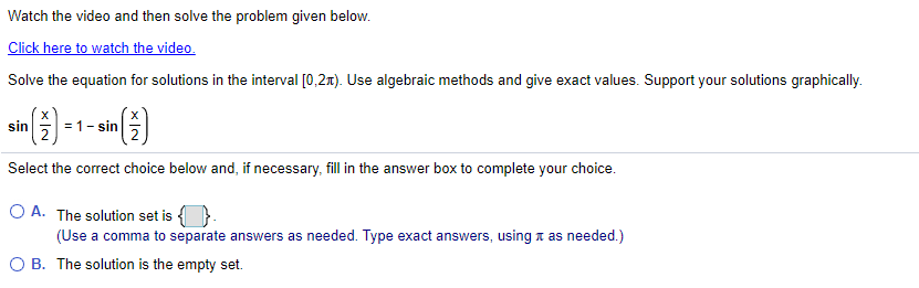 Solved Watch the video and then solve the problem given | Chegg.com