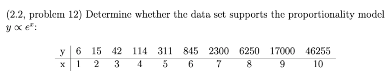 Solved (2.2, problem 12) Determine whether the data set | Chegg.com