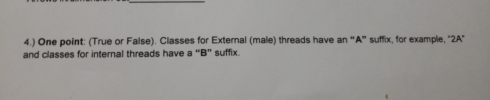 Solved 4.) One point: (True or False). Classes for External | Chegg.com