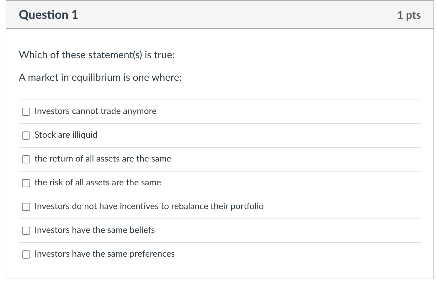 Solved Question 1 1 Pts Which Of These Statement(s) Is True: | Chegg.com