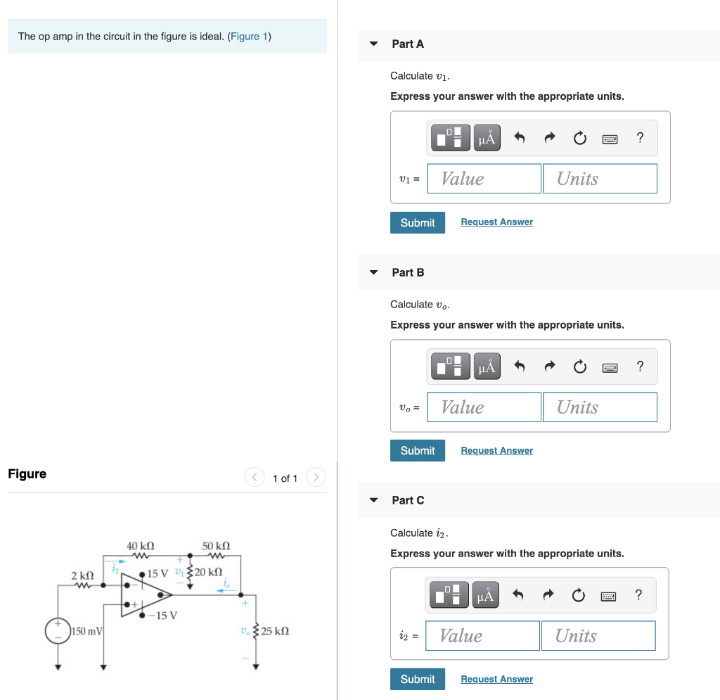 Solved The op amp in the circuit in the figure is ideal. | Chegg.com