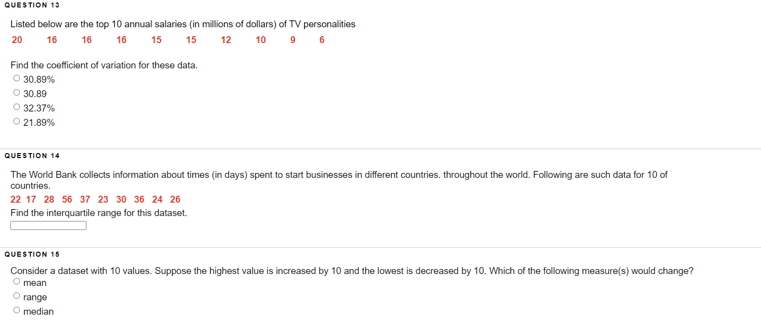 Solved Listed below are the top 10 annual salaries (in