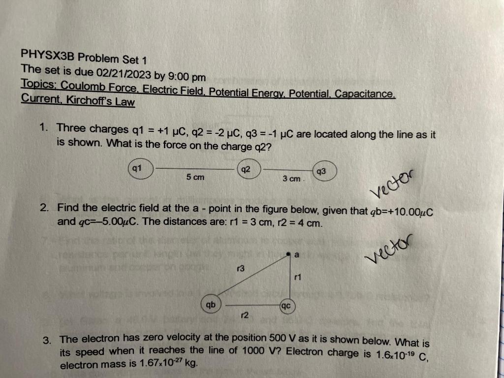 Solved PHYSX3B Problem Set 1 The set is due 02/21/2023 by | Chegg.com