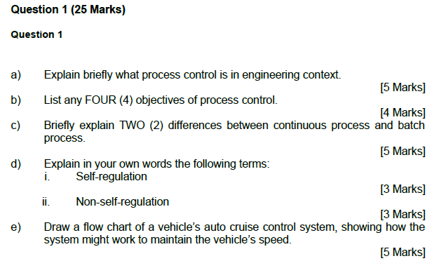 Solved The subject is Process Control and Instrumentation... | Chegg.com