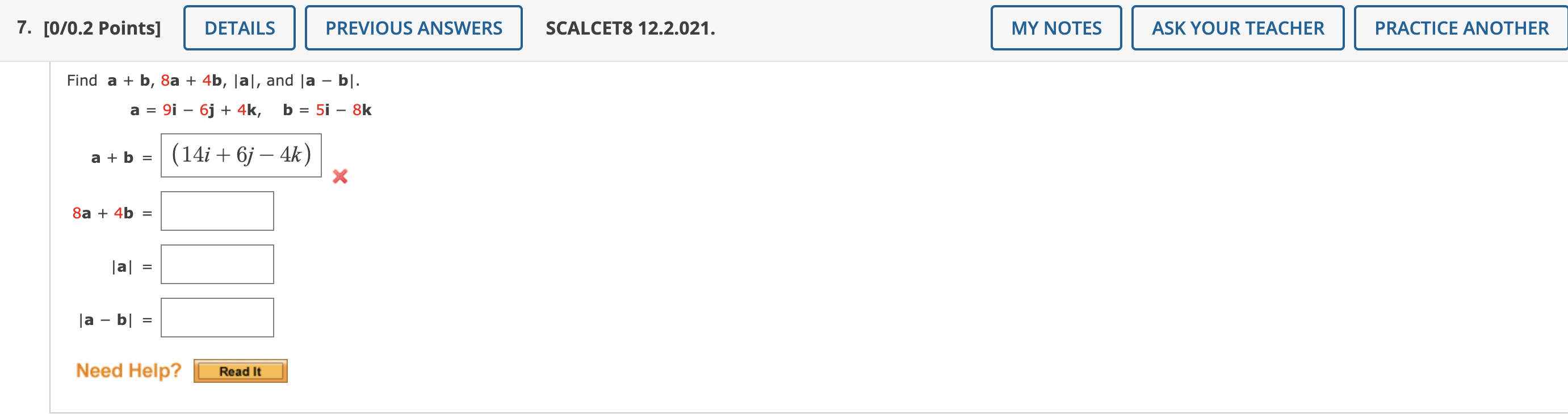 Solved 7. [0/0.2 Points] DETAILS PREVIOUS ANSWERS SCALCET8 | Chegg.com