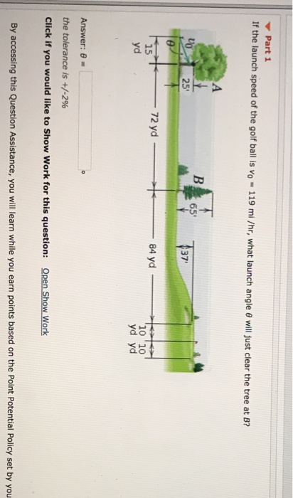Solved Part 1 If the launch speed of the golf ball is vo | Chegg.com