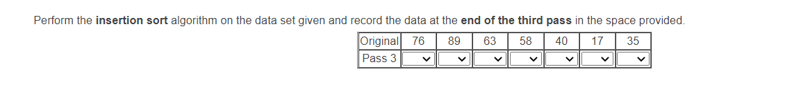 Solved QUESTION 1 Perform the selection sort algorithm on | Chegg.com