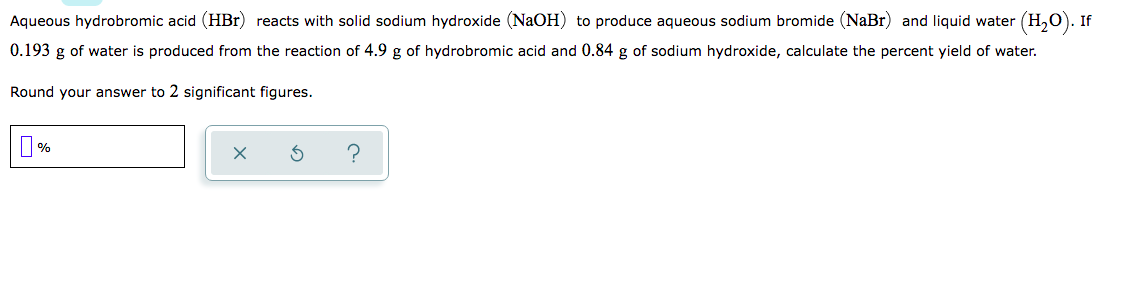 Solved Aqueous hydrobromic acid (HBr) reacts with solid | Chegg.com