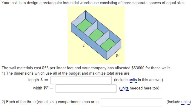 Solved Your task is to design a rectangular industrial | Chegg.com
