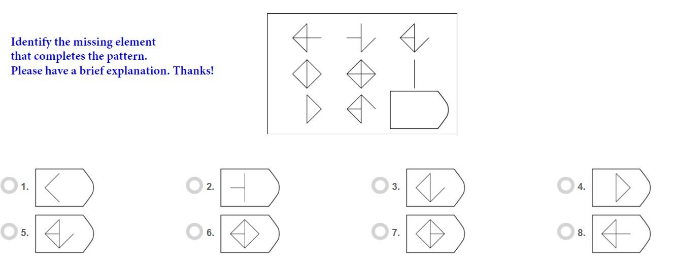 Solved Identify the missing element that completes the | Chegg.com