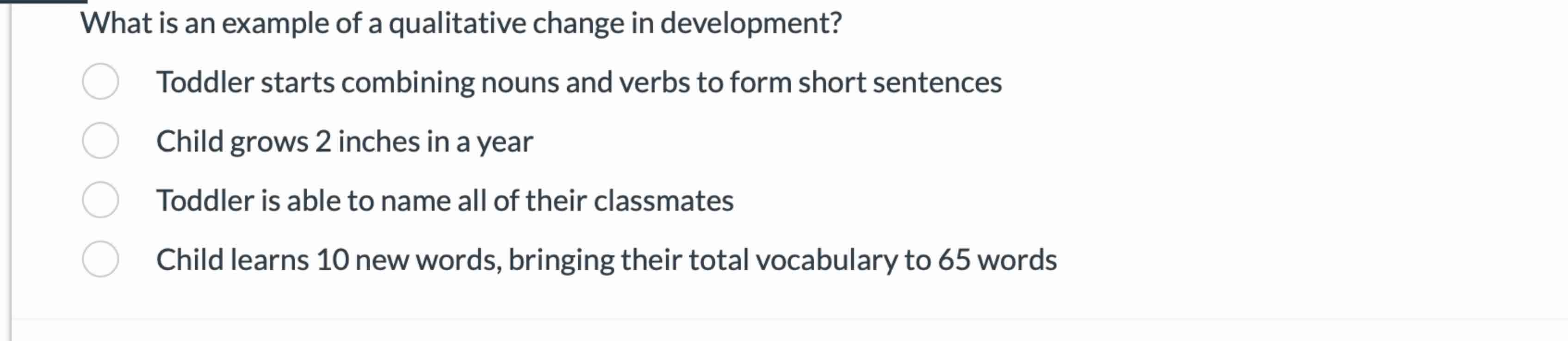 Solved What is an example of a qualitative change in | Chegg.com