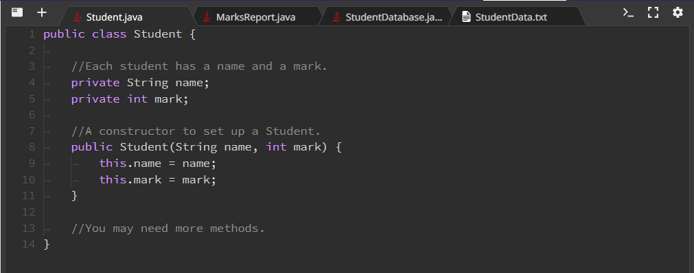 Solved For this task, we're going to fill out a simple | Chegg.com