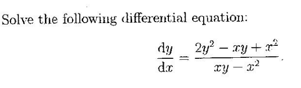Solved Solve the following differential | Chegg.com