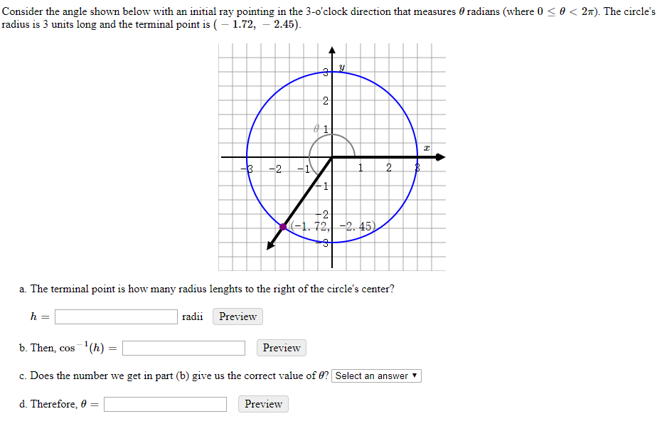 Solved Consider the angle shown below with an intial ray | Chegg.com