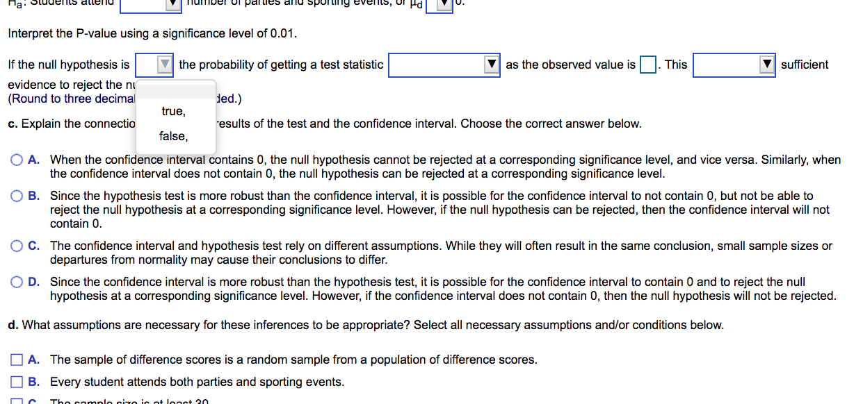 Solved A random sample of 10 students were surveyed on their | Chegg.com