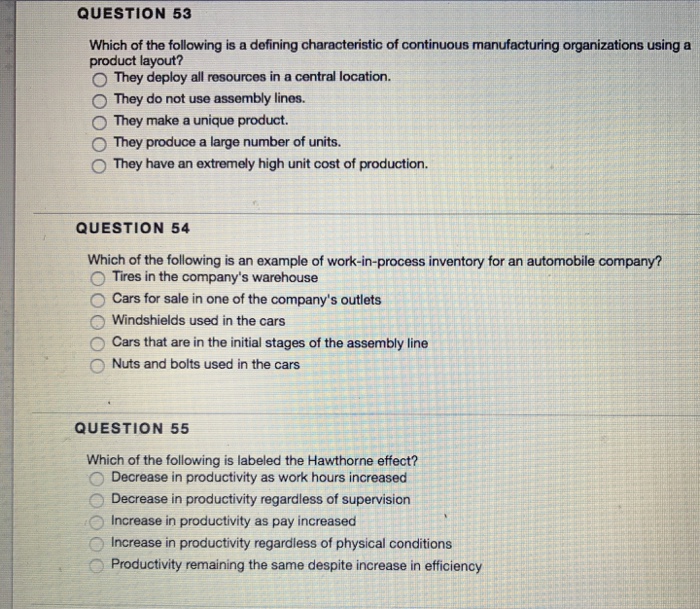Solved QUESTION 53 Which of the following is a defining | Chegg.com