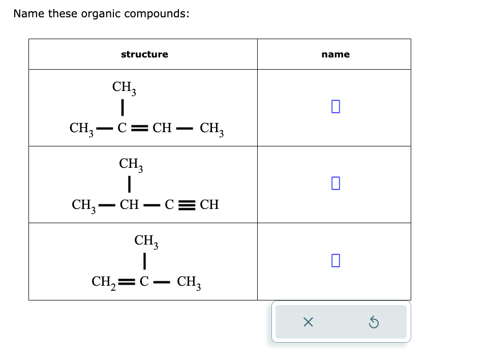 Solved Name these organic compounds: | Chegg.com