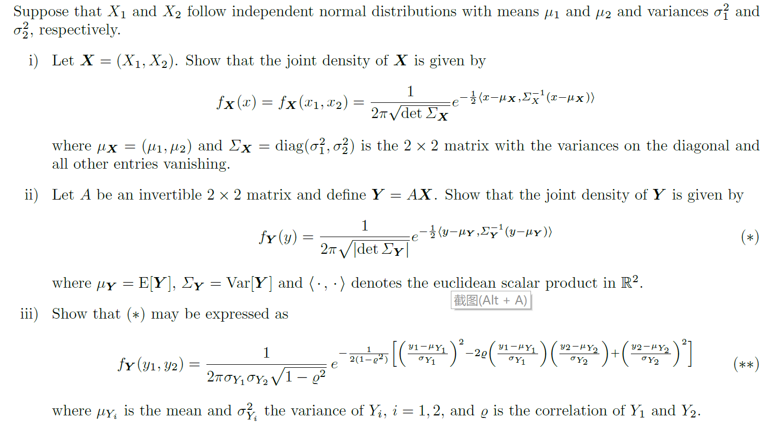 Solved Suppose that X1 and X2 follow independent normal | Chegg.com