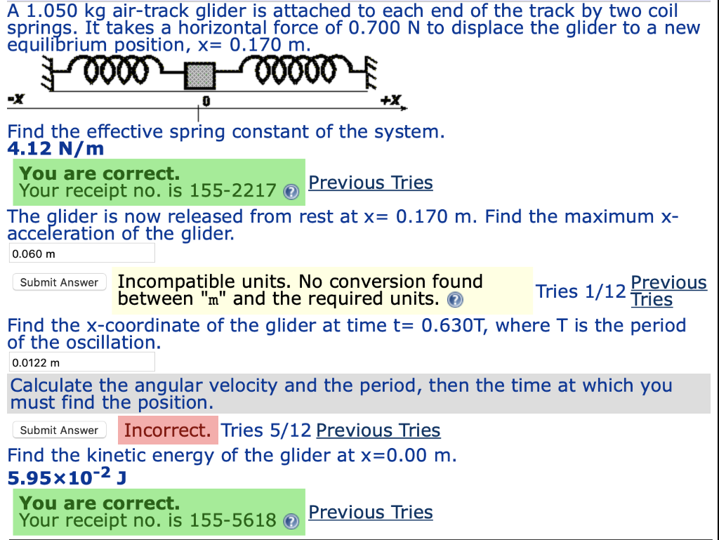 Solved I got the first and last part correct but I'm | Chegg.com