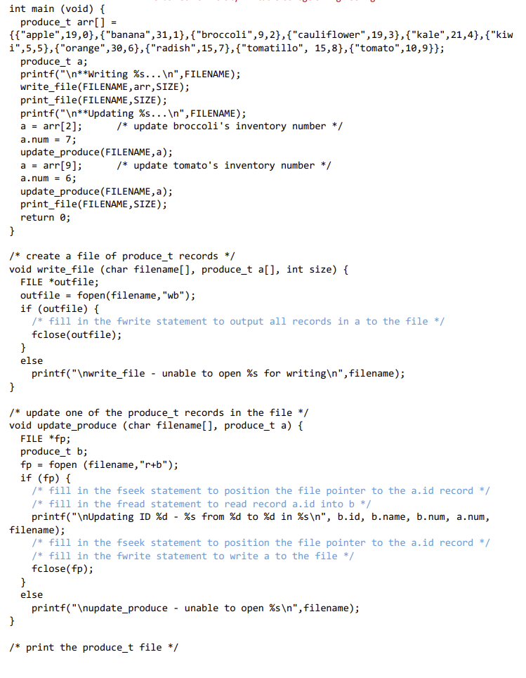 3. Cstruct input and output for a binary file a. Fill | Chegg.com