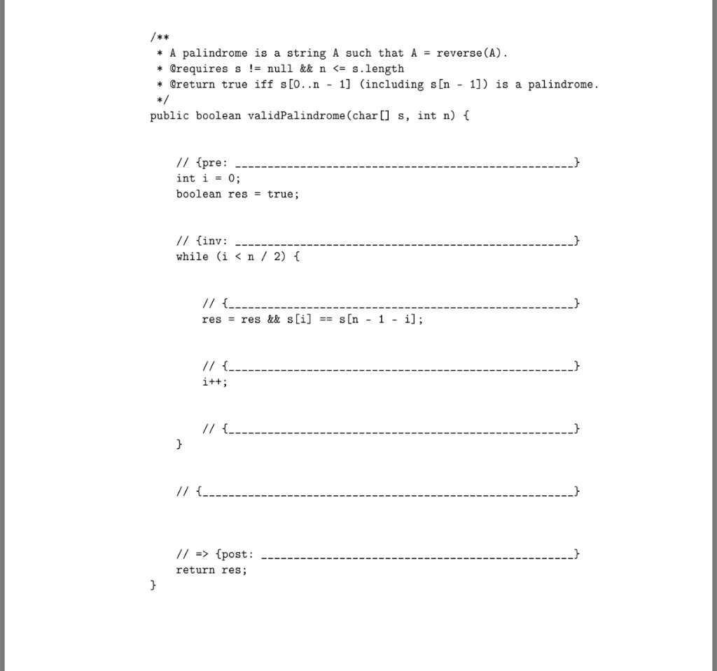 Solved This algorithm checks whether a given string is a | Chegg.com