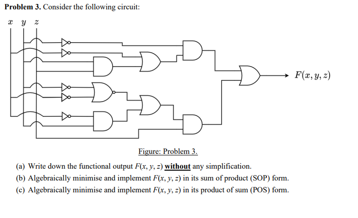 Solved Problem 3. Consider the following circuit: 2 y 2 F(x, | Chegg.com