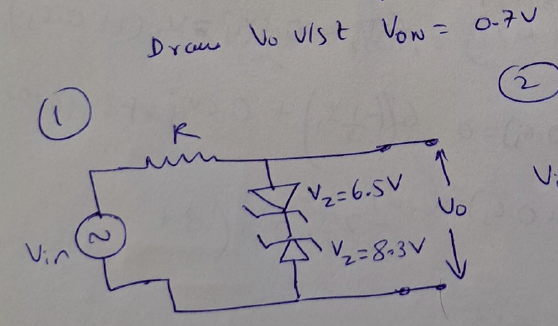 Dran Vo vist \( V_{0 N}=0.7 \mathrm{~V} \)