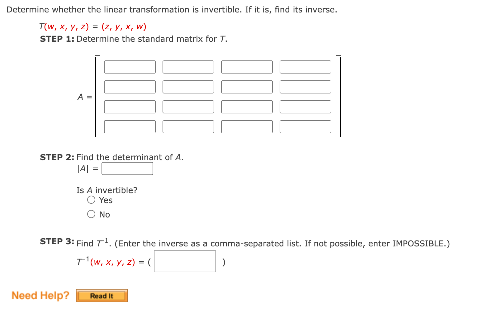 Solved Determine whether the linear transformation is | Chegg.com