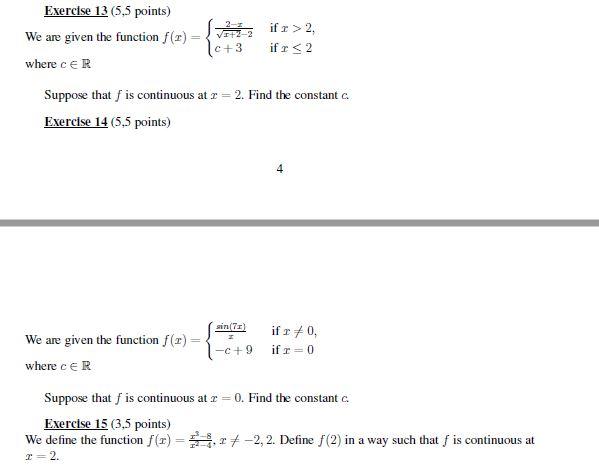 Solved VTT 2 c+3 Exercise 13 (5.5 points) We are given the | Chegg.com