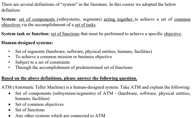 Solved There are several definitions of“system” in the | Chegg.com